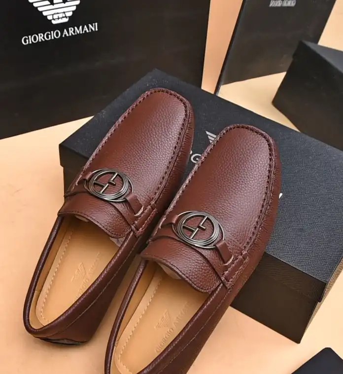 hype Armani Leather Shoes