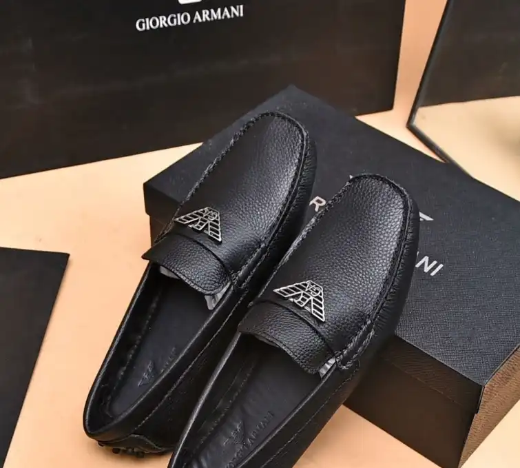 hype Armani Leather Shoes