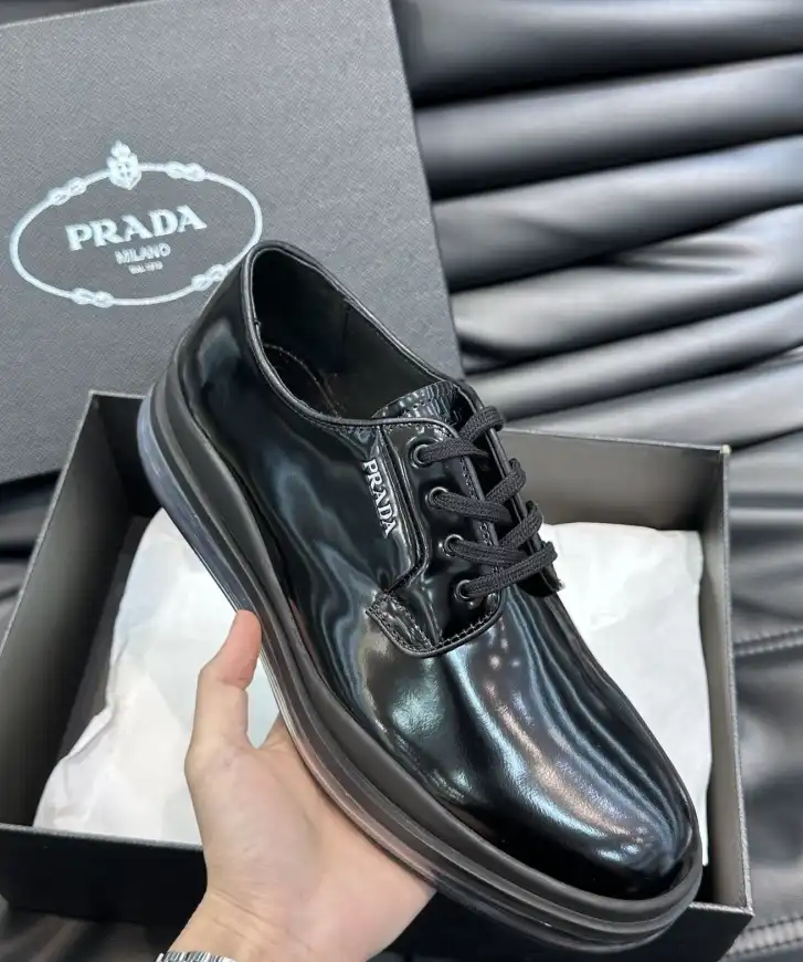 hype Prada Leather Shoes