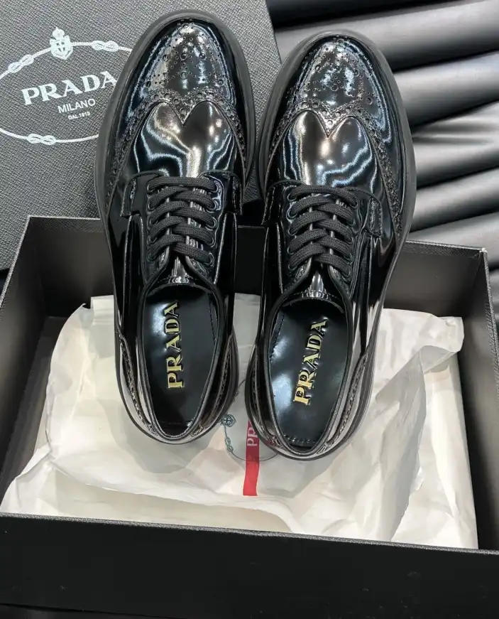 hype Prada Leather Shoes