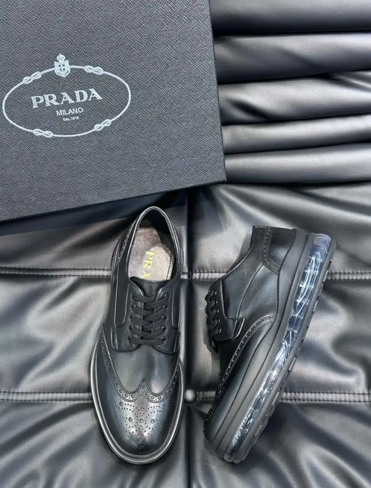 hype Prada Leather Shoes