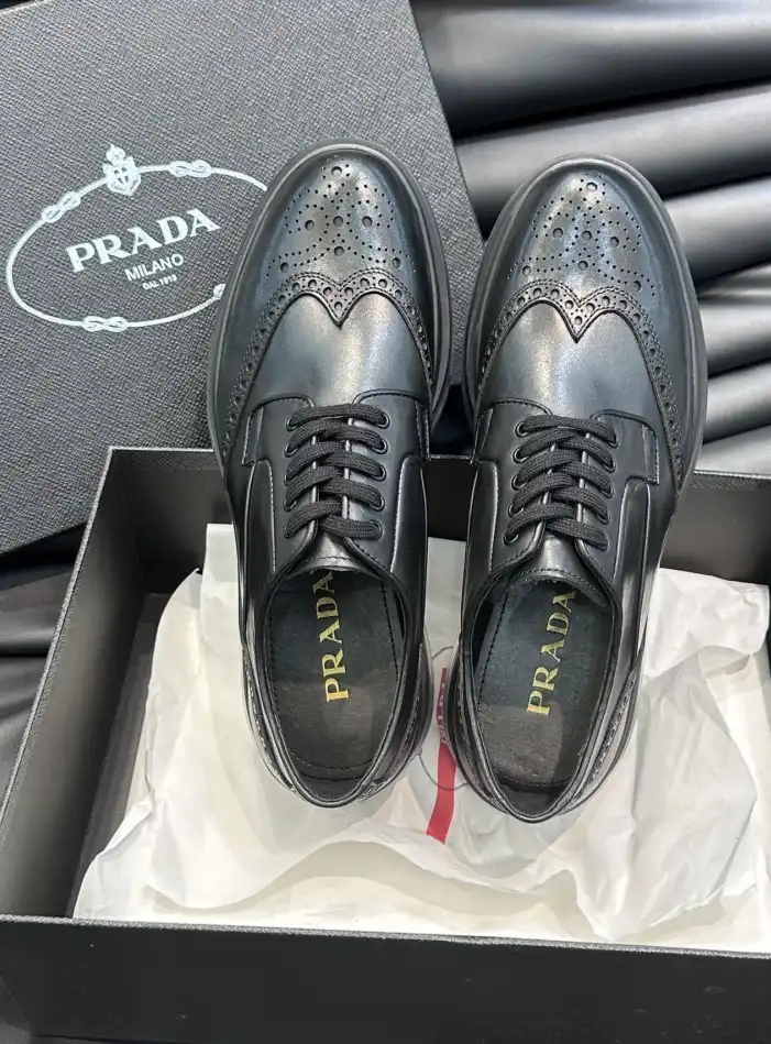 hype Prada Leather Shoes