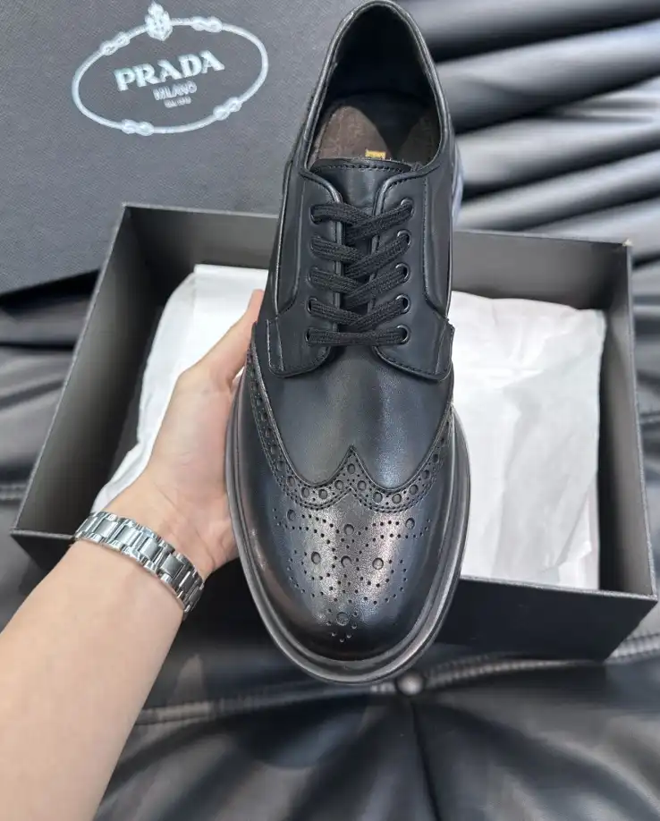 hype Prada Leather Shoes