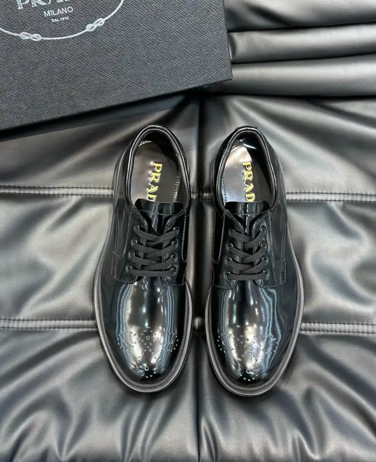 hype Prada Leather Shoes