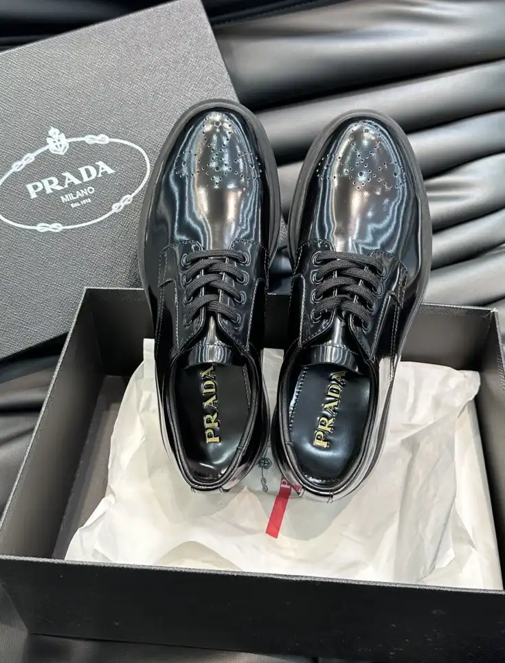 hype Prada Leather Shoes