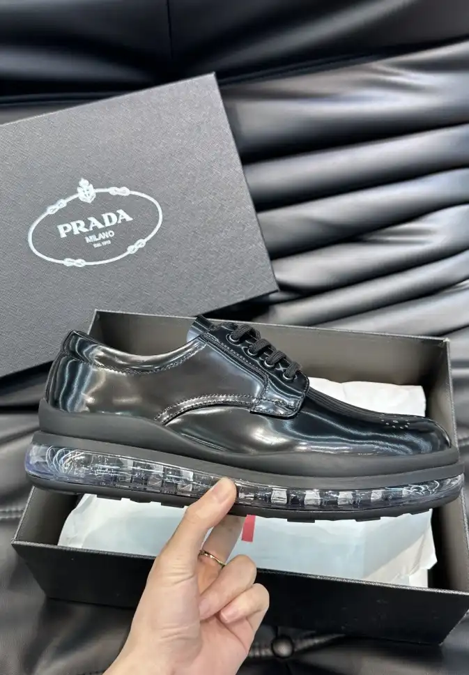 hype Prada Leather Shoes