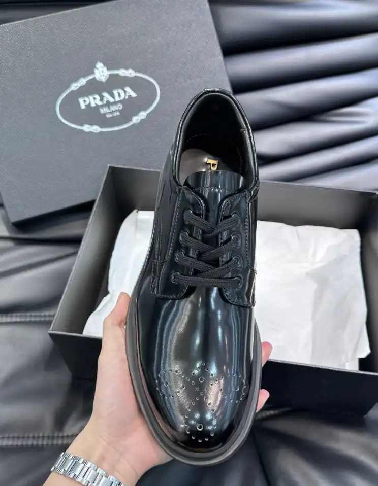 hype Prada Leather Shoes