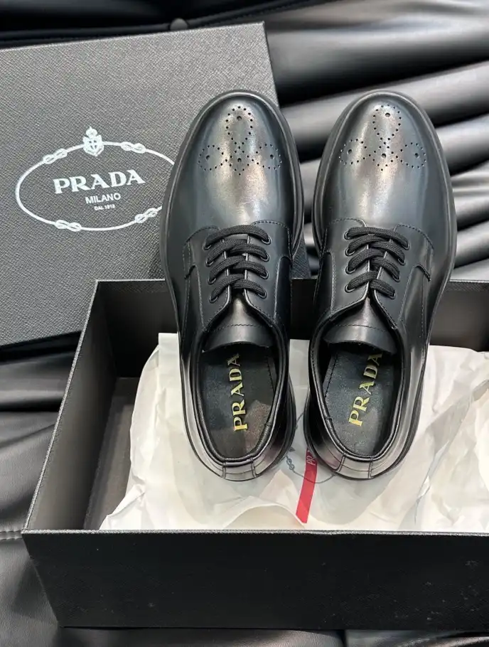 hype Prada Leather Shoes