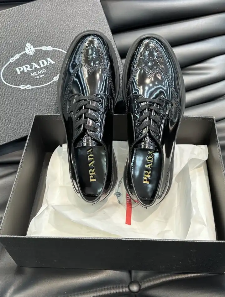 hype Prada Leather Shoes