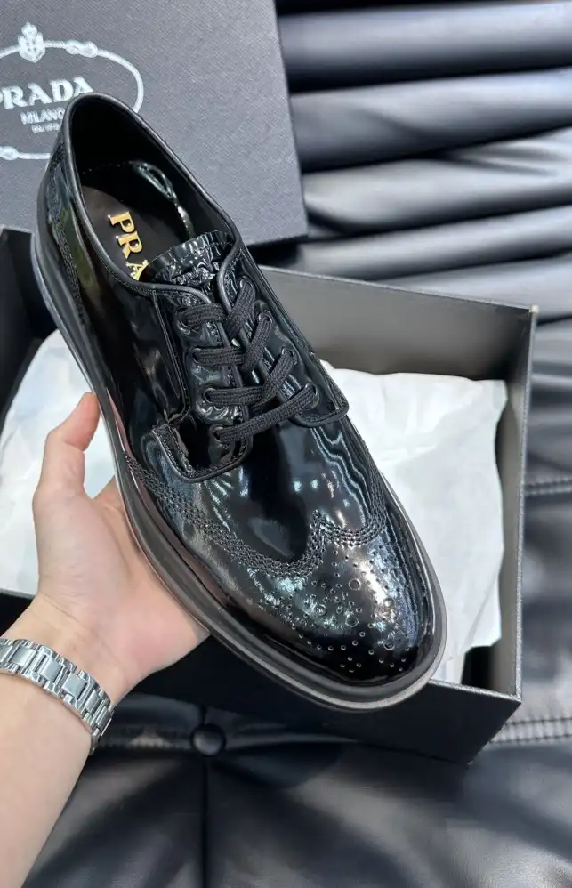 hype Prada Leather Shoes