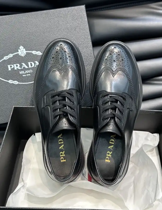 hype Prada Leather Shoes