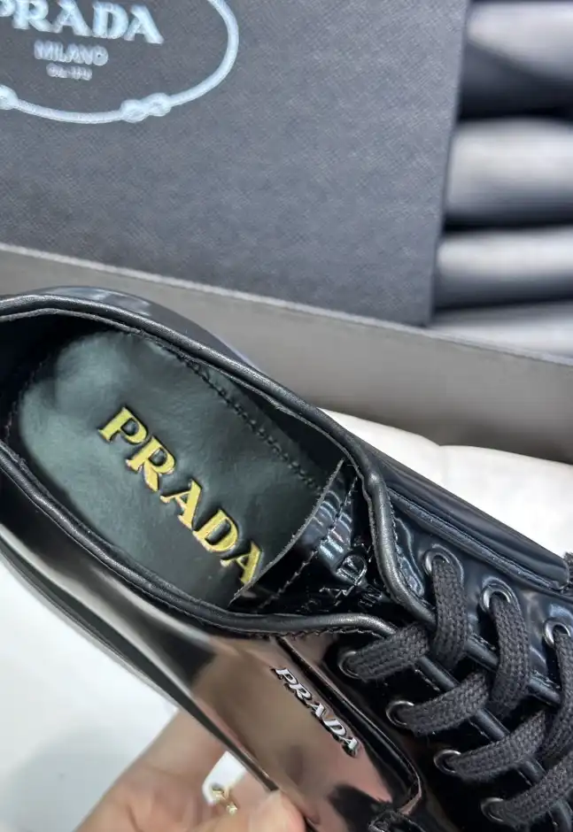 hype Prada Leather Shoes