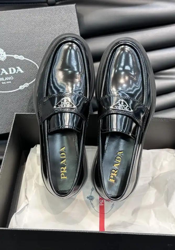 hype Prada Leather Shoes