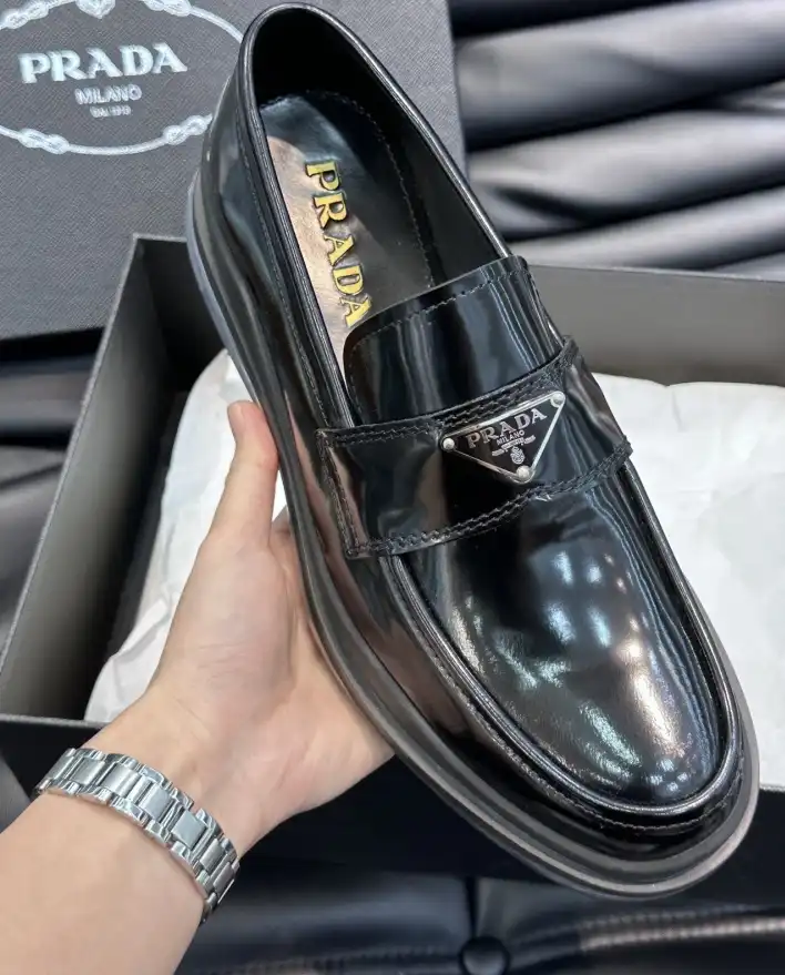 hype Prada Leather Shoes