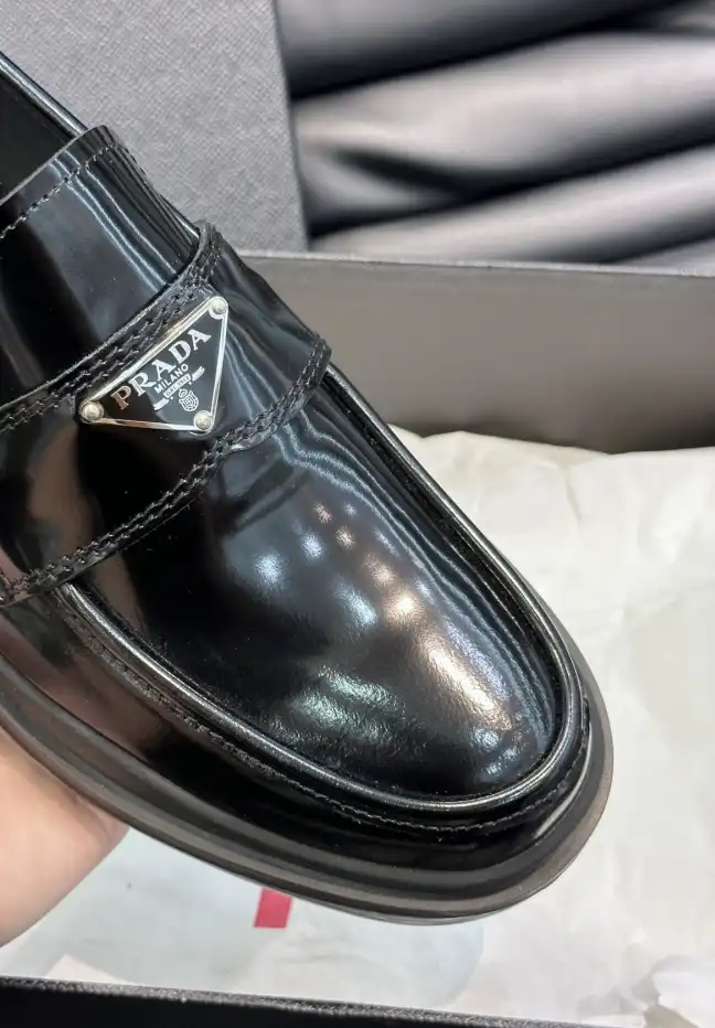 hype Prada Leather Shoes