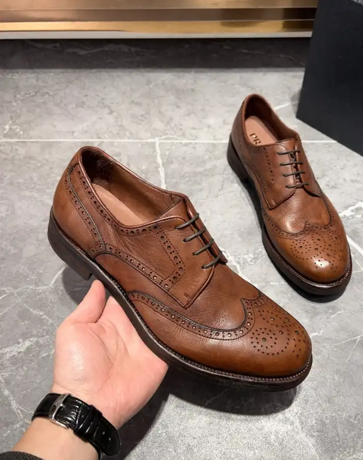 hype Prada Leather Shoes