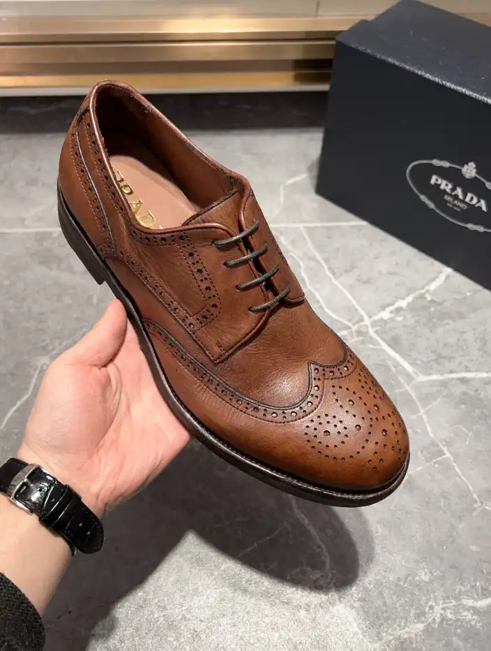 hype Prada Leather Shoes