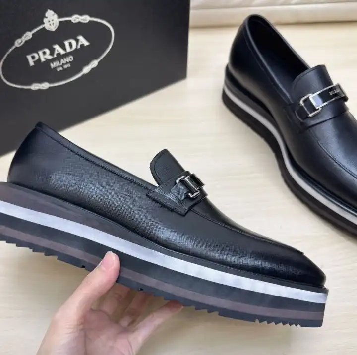 hype Prada Leather Shoes