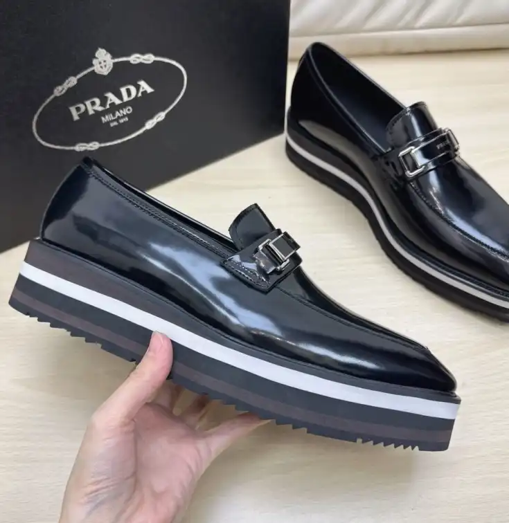 hype Prada Leather Shoes