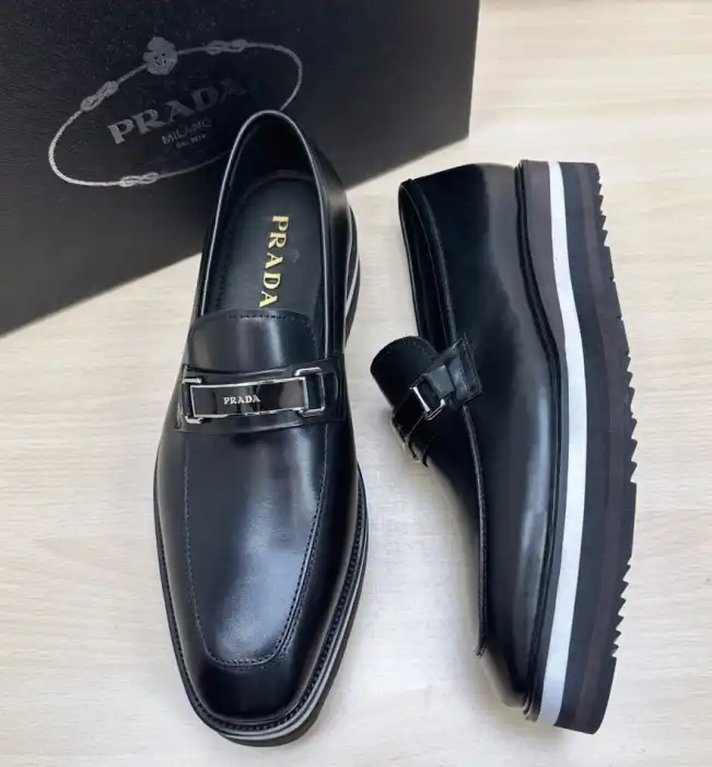 hype Prada Leather Shoes