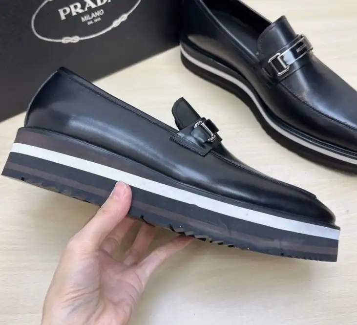 hype Prada Leather Shoes