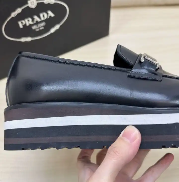 hype Prada Leather Shoes