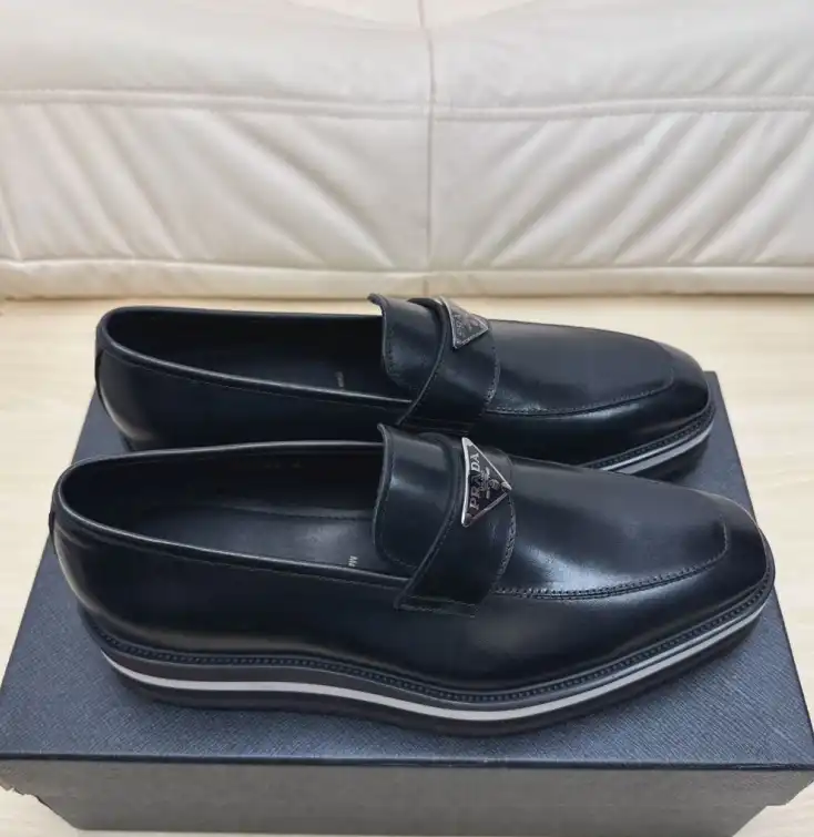 hype Prada Leather Shoes