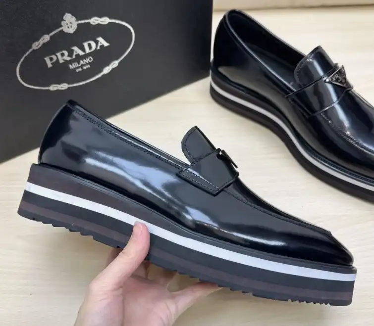 hype Prada Leather Shoes