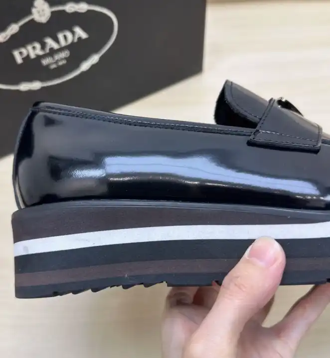 hype Prada Leather Shoes