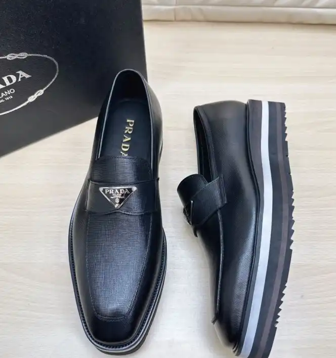 hype Prada Leather Shoes