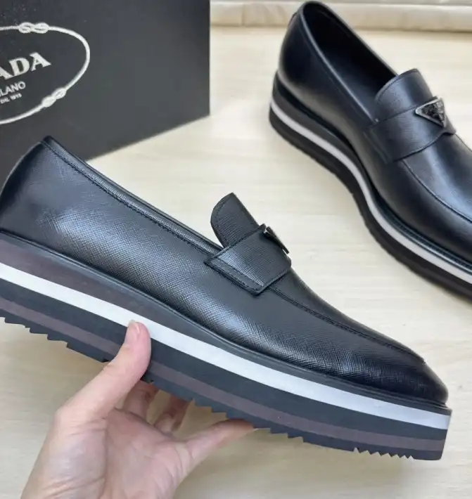 hype Prada Leather Shoes