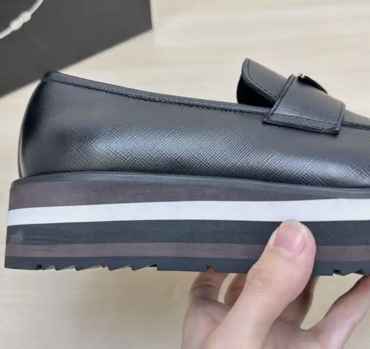 hype Prada Leather Shoes