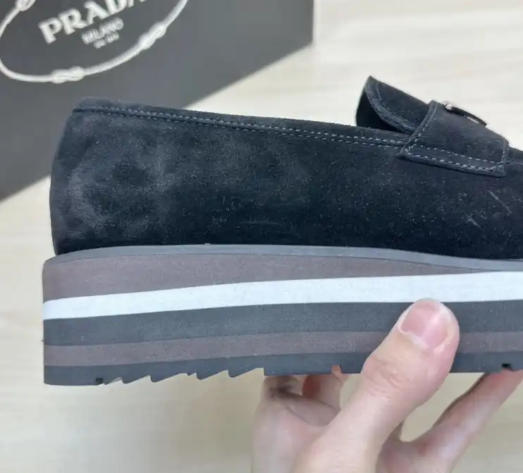 hype Prada Leather Shoes