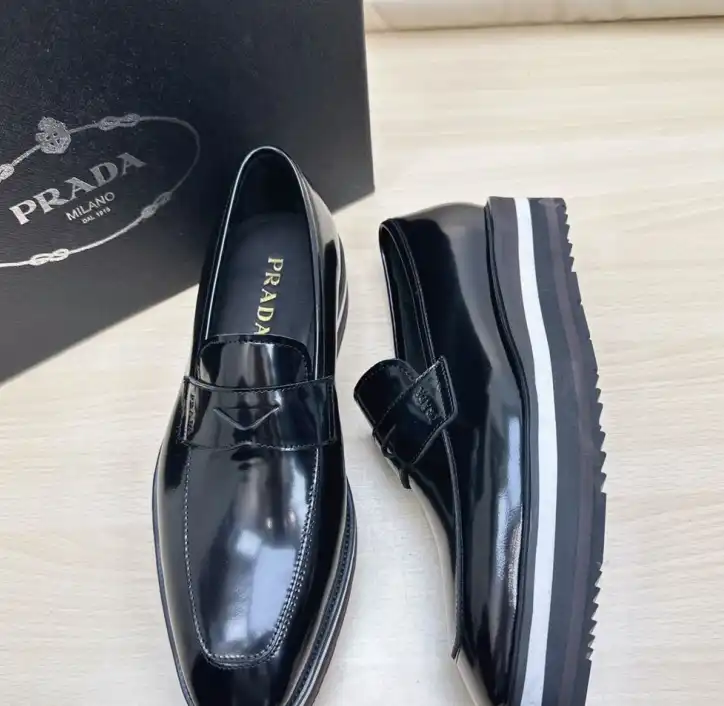 hype Prada Leather Shoes