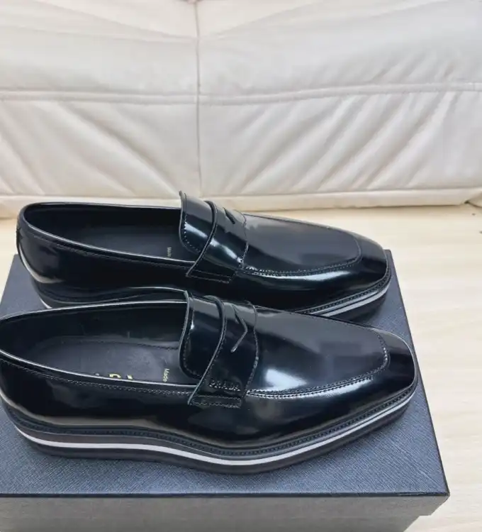 hype Prada Leather Shoes