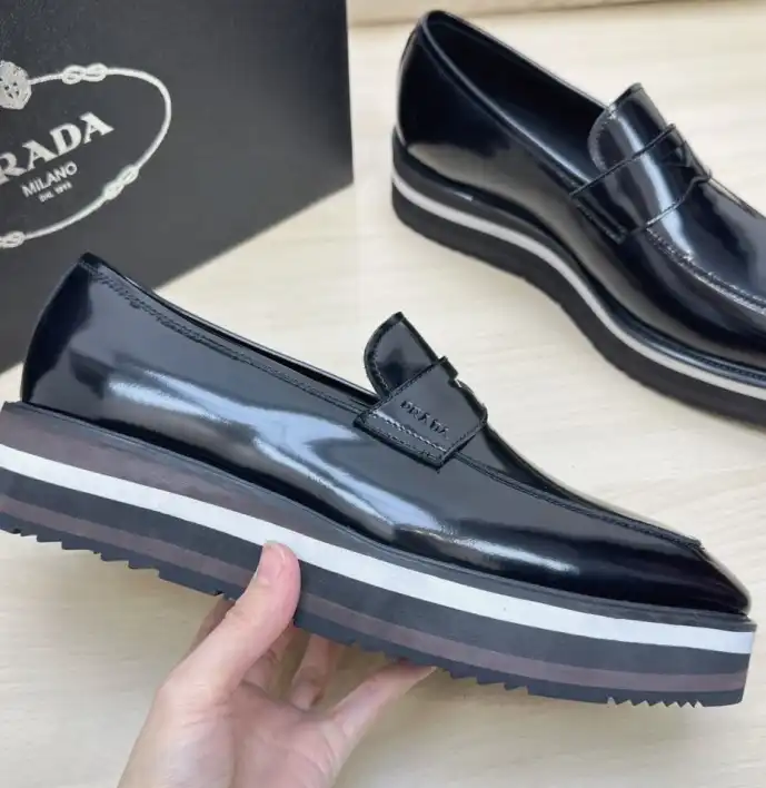 hype Prada Leather Shoes