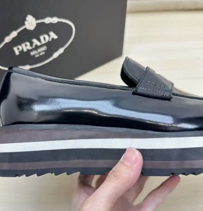 hype Prada Leather Shoes