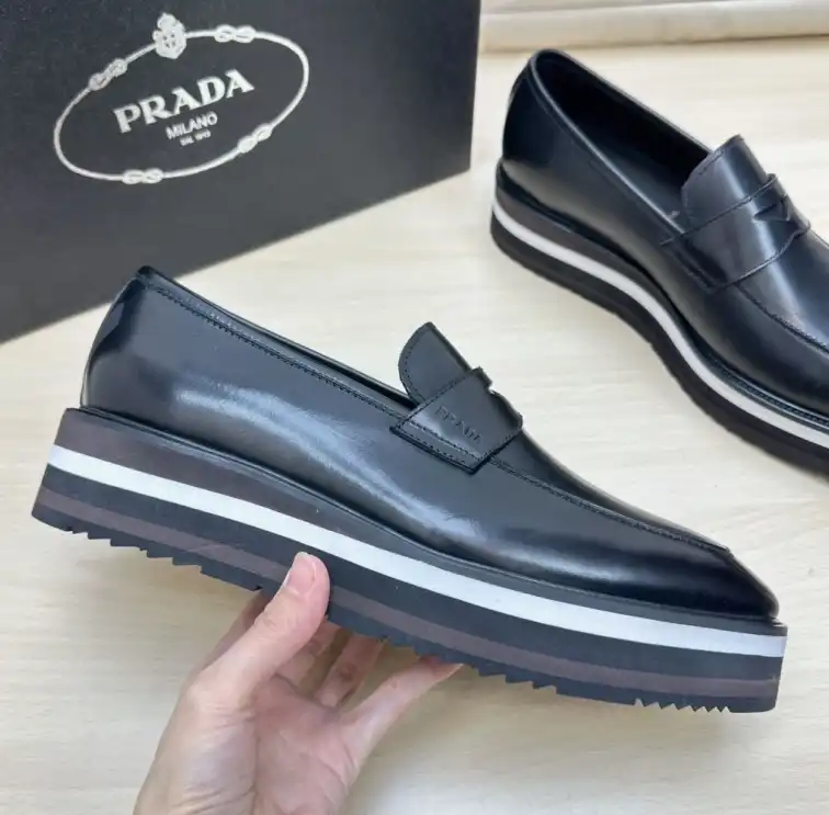 hype Prada Leather Shoes