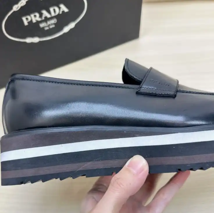 hype Prada Leather Shoes