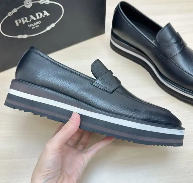 hype Prada Leather Shoes