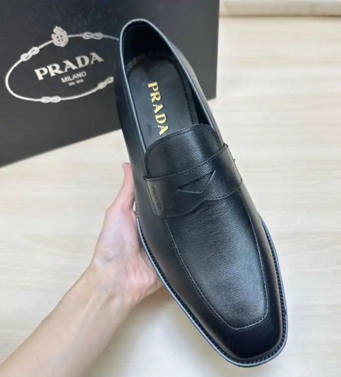 hype Prada Leather Shoes