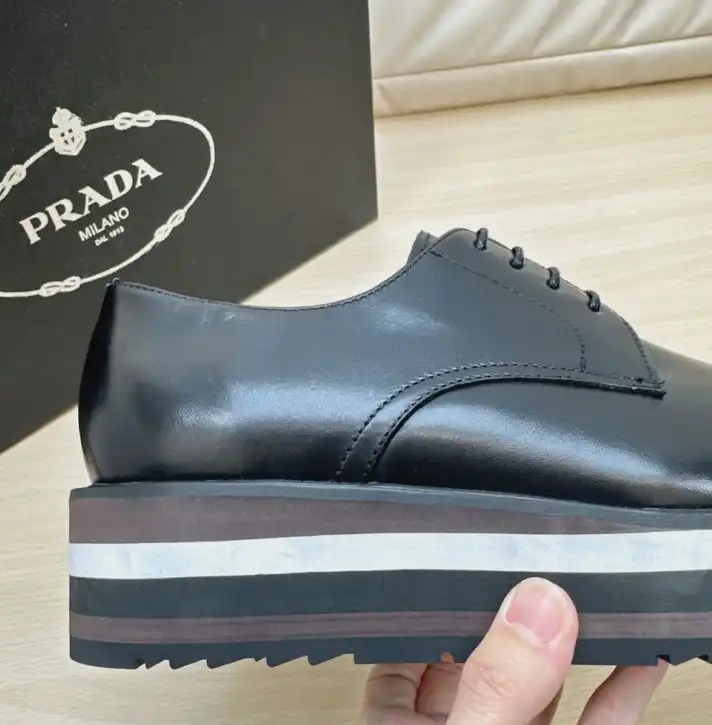 hype Prada Leather Shoes