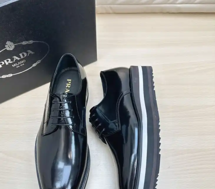 hype Prada Leather Shoes