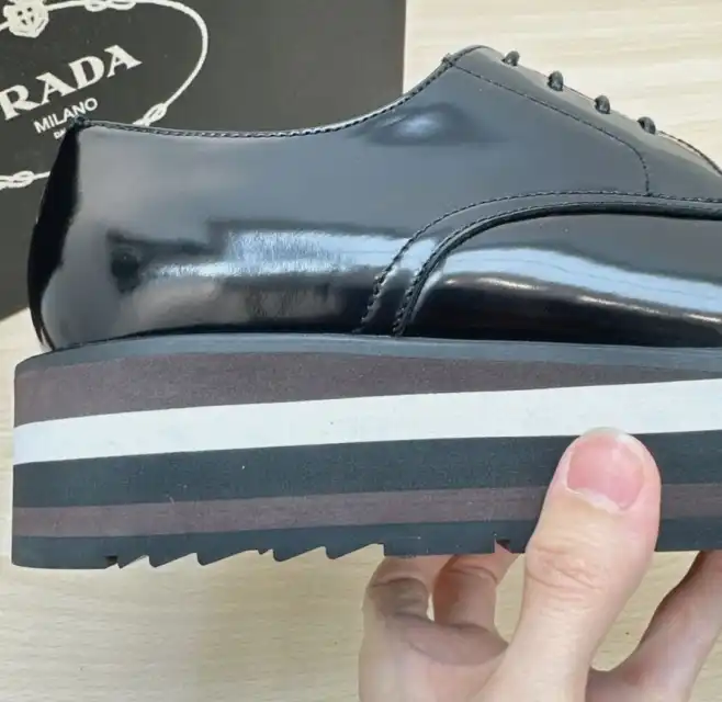 hype Prada Leather Shoes