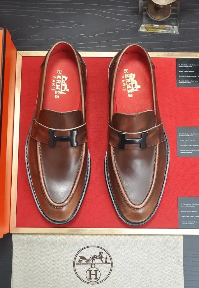 hype Hermes Leather Shoes