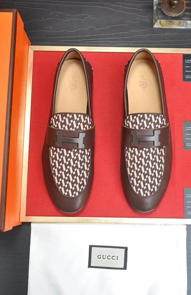 hype Hermes Leather Shoes