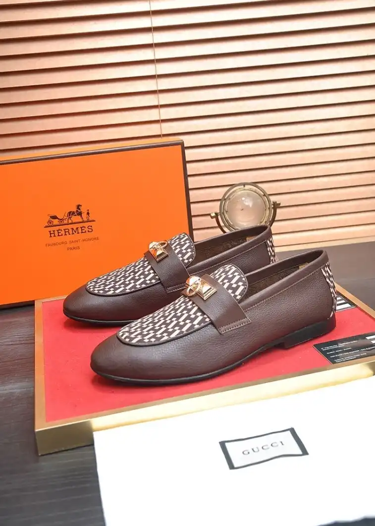 hype Hermes Leather Shoes