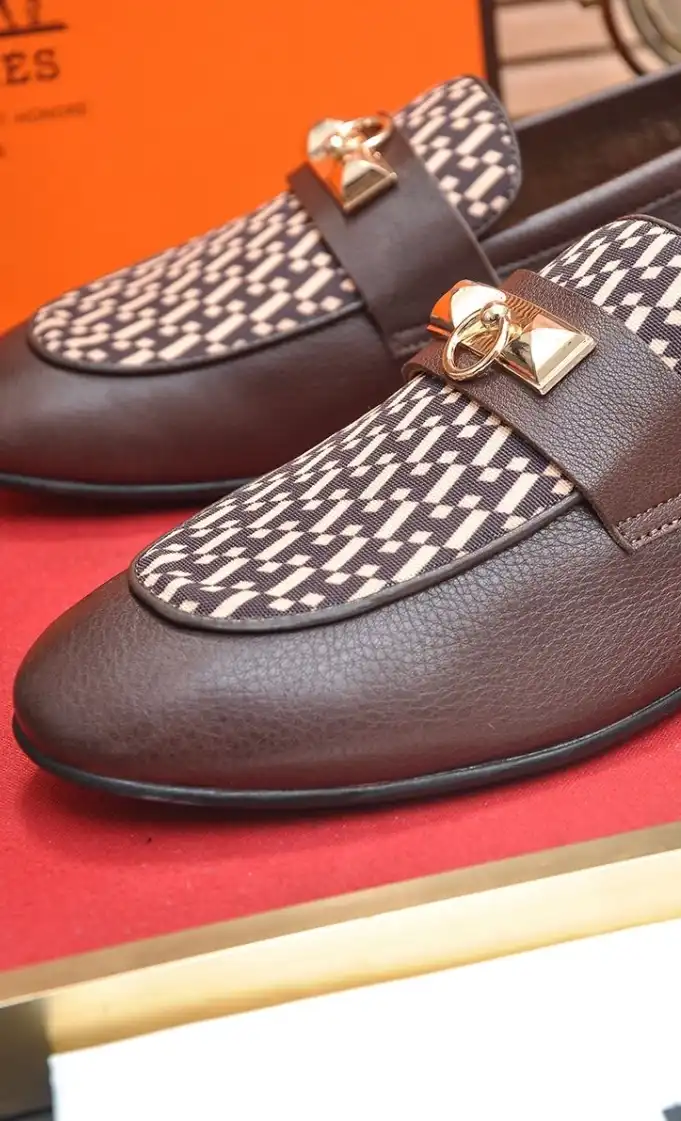 hype Hermes Leather Shoes