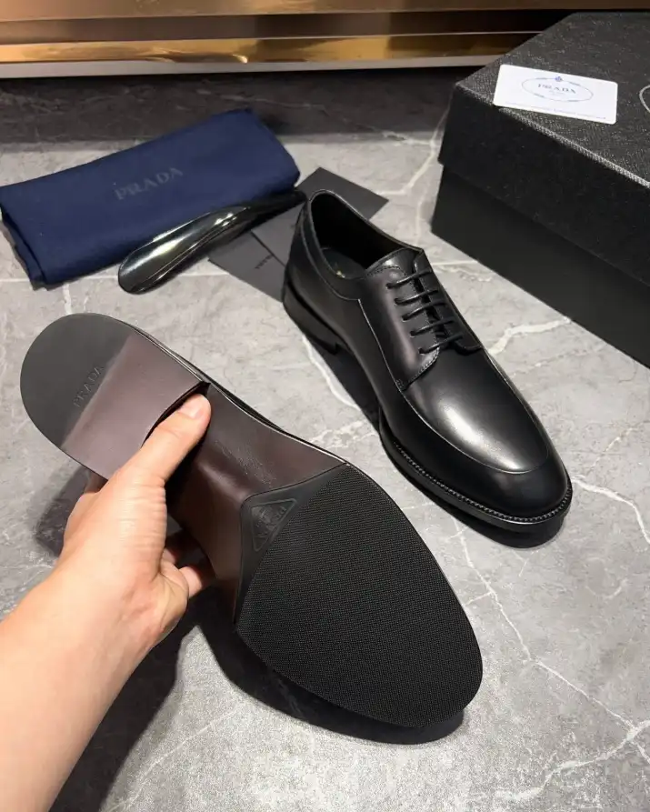 hype Prada Leather Shoes