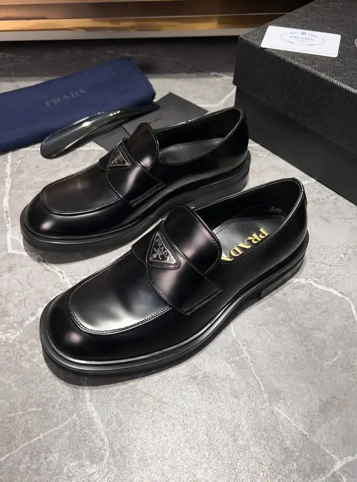 hype Prada Leather Shoes